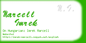 marcell imrek business card